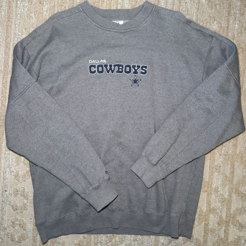 Vintage 90s Majestic Dallas Cowboys Waffle Knit Crewneck L